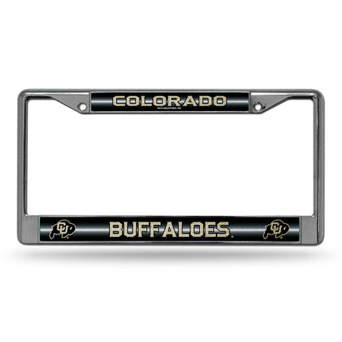 Colorado Golden Buffaloes Ncaa Bling Glitter Chrome License Plate Frame