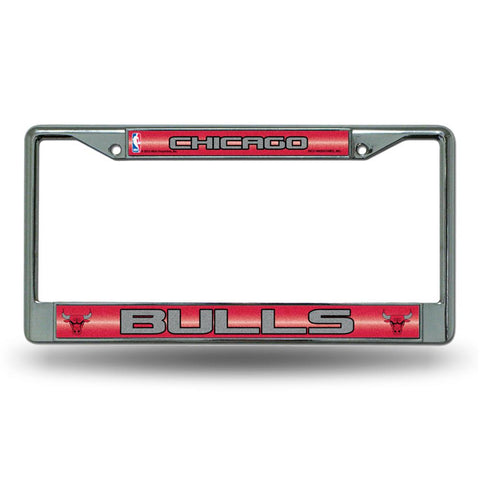 Chicago Bulls NBA Bling Glitter Chrome License Plate Frame