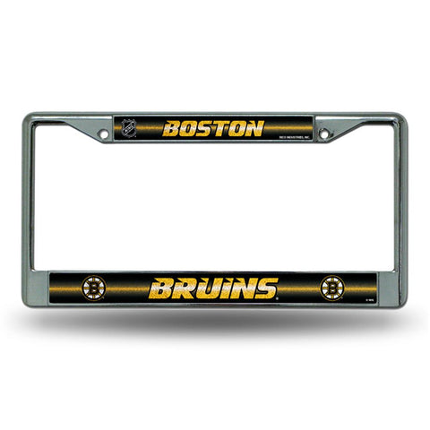 Boston Bruins NHL Bling Glitter Chrome License Plate Frame