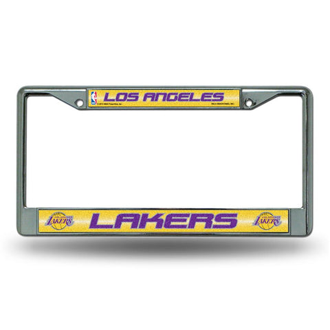 Los Angeles Lakers NBA Bling Glitter Chrome License Plate Frame