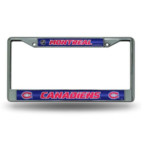 Montreal Canadiens NHL Bling Glitter Chrome License Plate Frame