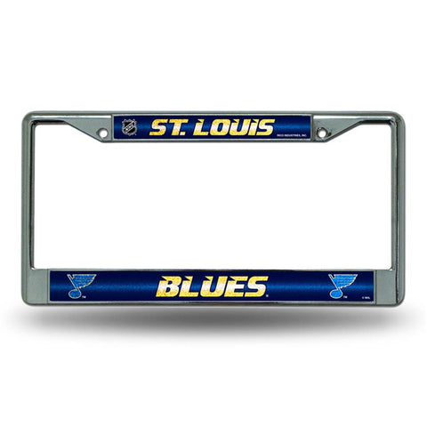 St. Louis Blues NHL Bling Glitter Chrome License Plate Frame