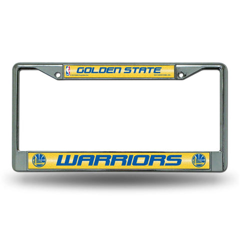 Golden State Warriors NBA Bling Glitter Chrome License Plate Frame