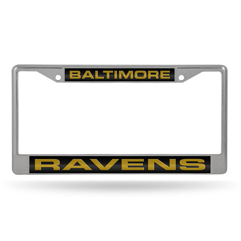 Baltimore Ravens Nfl Chrome Laser Cut License Plate Frame