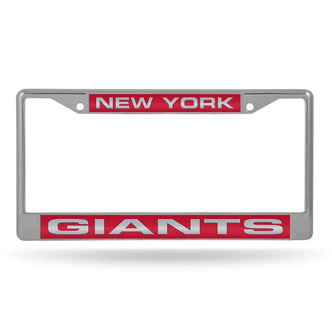 New York Giants Nfl Chrome Laser Cut License Plate Frame