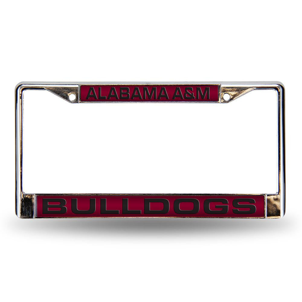 Alabama A&m Bulldogs Ncaa Chrome Laser Cut License Plate Frame