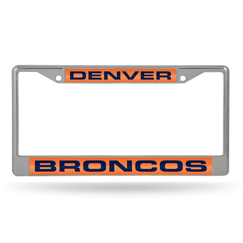 Denver Broncos Nfl Chrome Laser Cut License Plate Frame