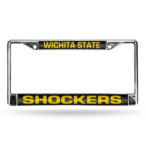 Wichita State Shockers Ncaa Chrome Laser Cut License Plate Frame
