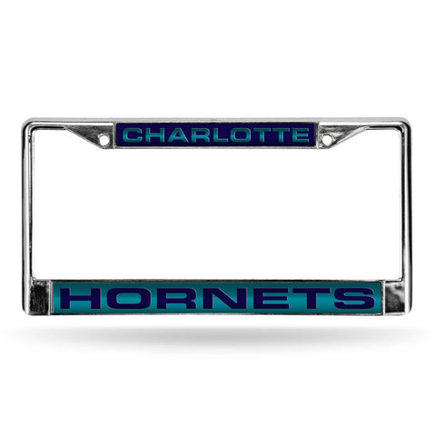 Charlotte Hornets NBA Chrome Laser Cut License Plate Frame