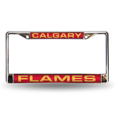 Calgary Flames NHL Laser Chrome Frame