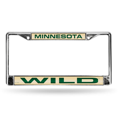 Minnesota Wild Nhl Chrome Laser Cut License Plate Frame