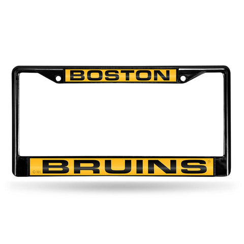 Boston Bruins NHL Laser Cut Black License Plate Frame