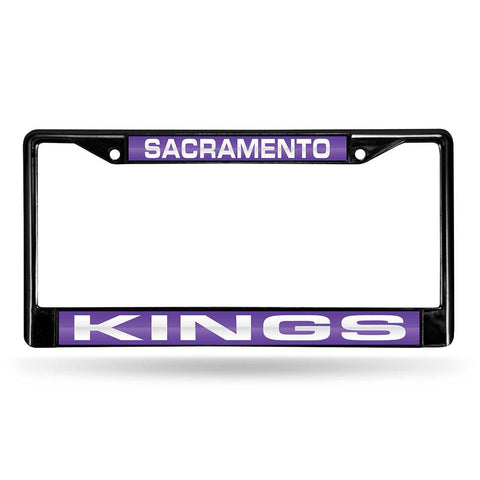 Sacramento Kings NBA Black Chrome Laser Cut License Plate Frame
