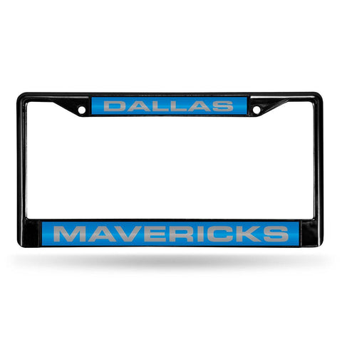 Dallas Mavericks NBA Black Chrome Laser Cut License Plate Frame