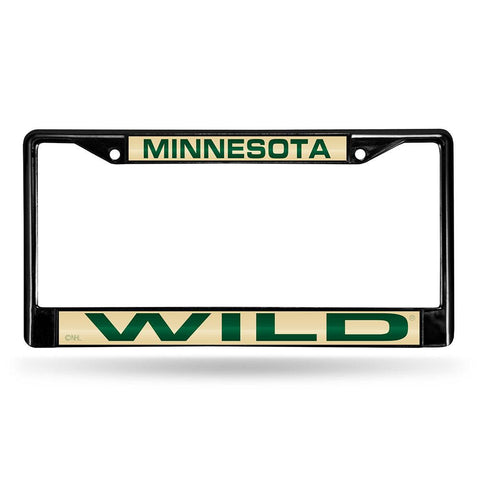 Minnesota Wild NHL Laser Cut Black License Plate Frame
