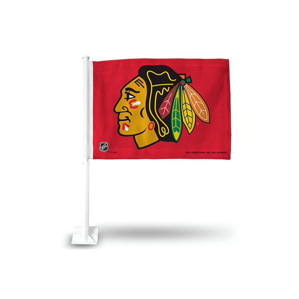 Chicago Blackhawks Nhl Team Color Car Flag