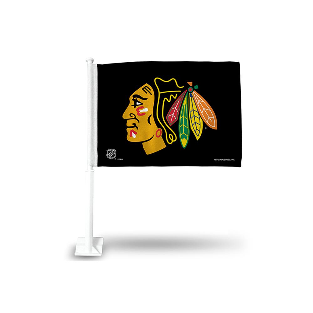 Chicago Blackhawks Nhl Team Color Car Flag