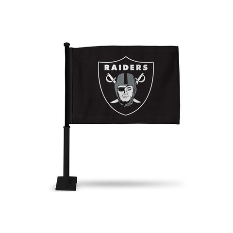 Oakland Raiders Nfl Car Flag (black Pole)