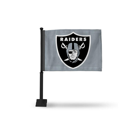 Oakland Raiders Nfl Car Flag (black Pole)