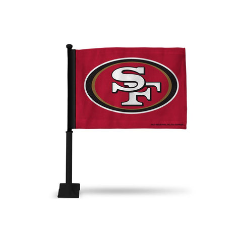 San Francisco 49ers Nfl Car Flag (black Pole)