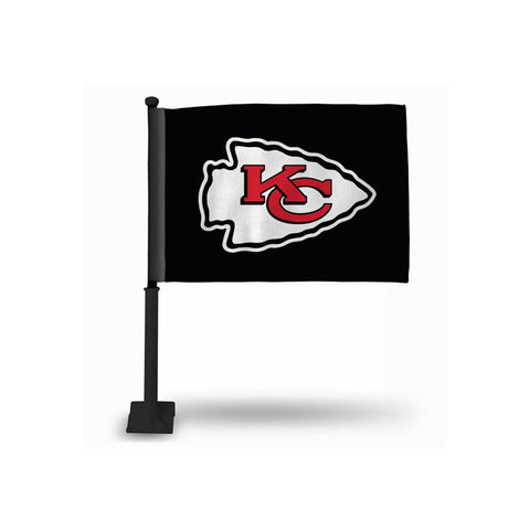 Kansas City Chiefs Nfl Car Flag (black Pole)