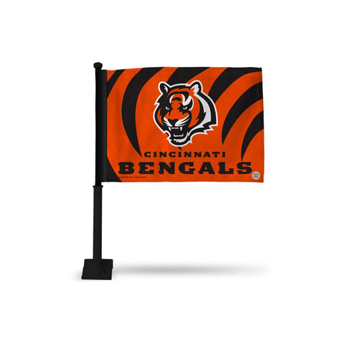 Cincinnati Bengals Nfl Car Flag (black Pole)