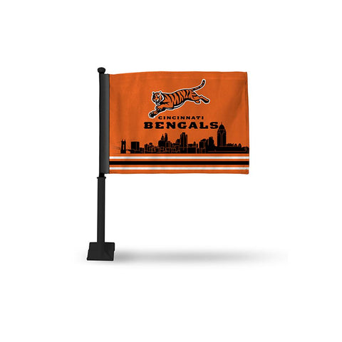 Cincinnati Bengals Nfl Car Flag (black Pole)