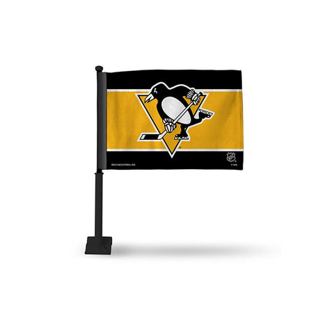 Pittsburgh Penguins Nhl Car Flag (black Pole)