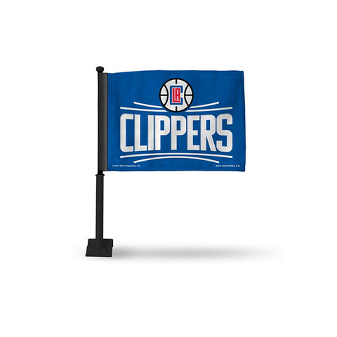 Los Angeles Clippers Nba Car Flag (black Pole)
