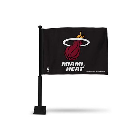 Miami Heat Nba Car Flag (black Pole)
