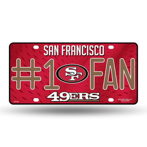 San Francisco 49ers Nfl Metal Tag License Plate (#1 Fan)