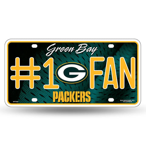 Green Bay Packers Nfl Metal Tag License Plate (#1 Fan)