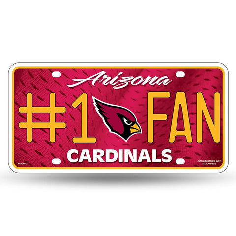 Arizona Cardinals Nfl Metal Tag License Plate (#1 Fan)