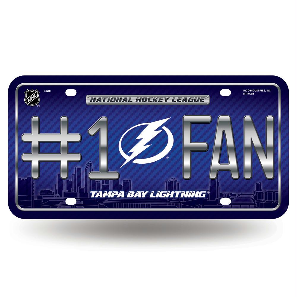 Tampa Bay Lightning Nhl Metal Tag License Plate (#1 Fan)