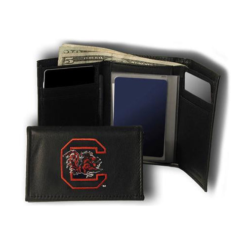 South Carolina Gamecocks Ncaa Embroidered Trifold Wallet
