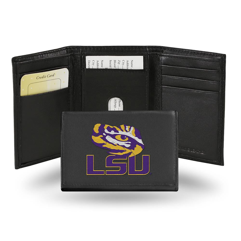 Lsu Tigers Embroidered Trifold Wallet