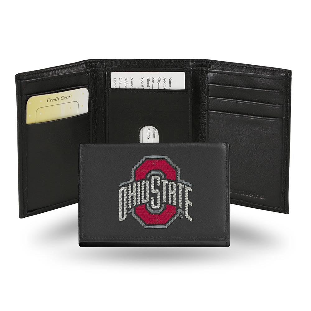 Ohio State Buckeyes Embroidered Trifold Wallet