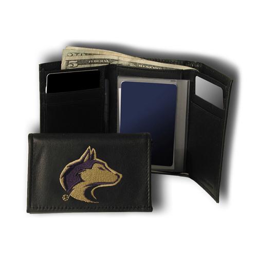 Washington Huskies Ncaa Embroidered Trifold Wallet