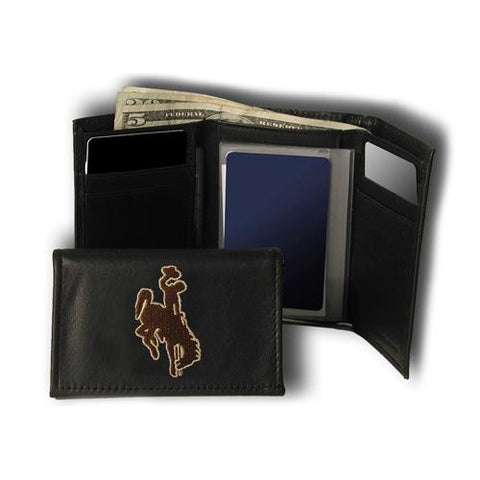 Wyoming Cowboys Ncaa Embroidered Trifold Wallet