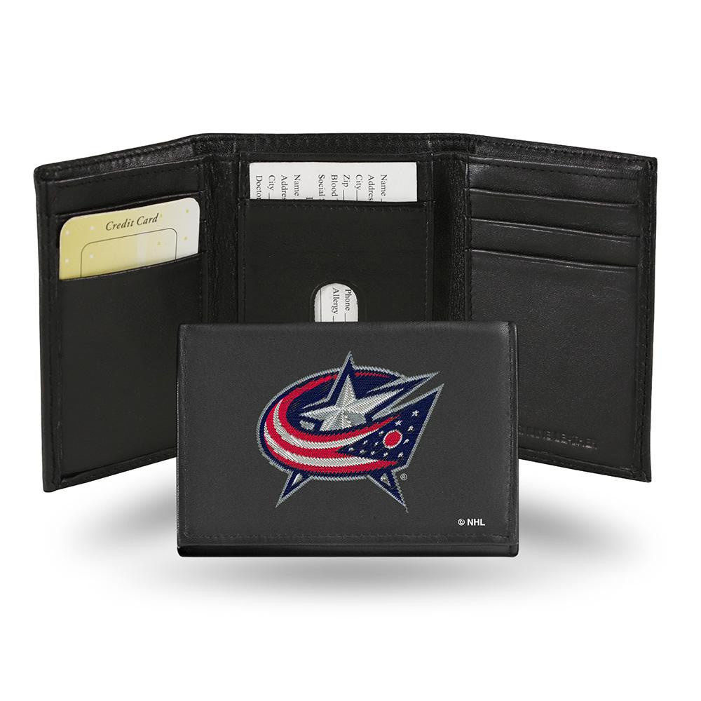 Columbus Blue Jackets Embroidered Trifold Wallet