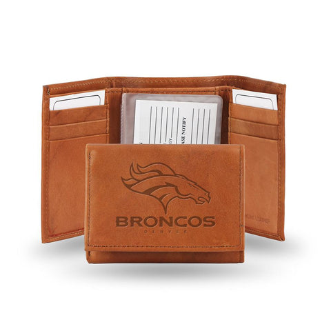 Denver Broncos  Tri-Fold Wallet (Pecan Cowhide)
