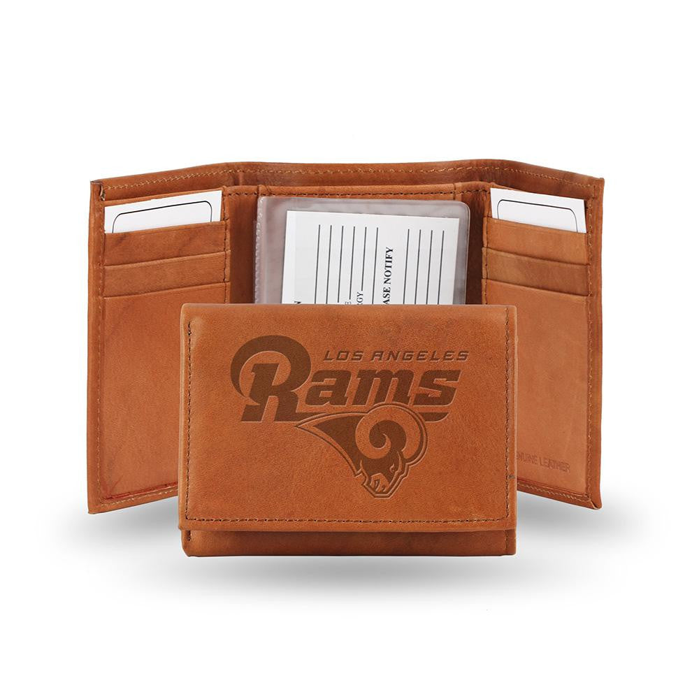 Los Angeles Rams Tri-Fold Wallet (Pecan Cowhide)