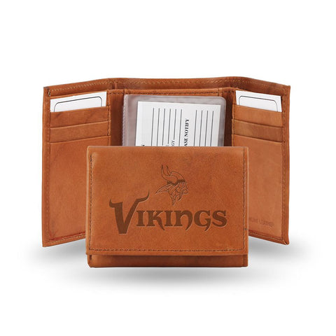 Minnesota Vikings  Tri-Fold Wallet (Pecan Cowhide)