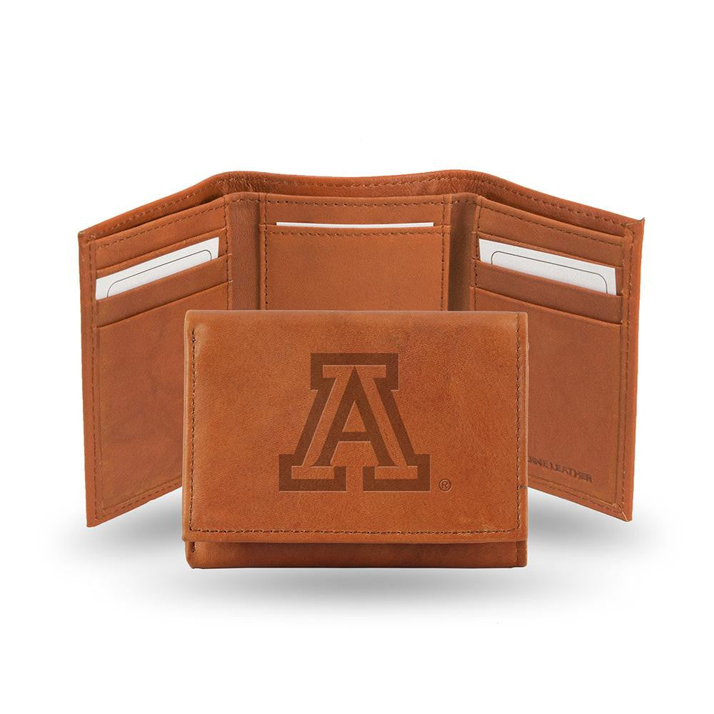 Arizona Wildcats Tri-fold Wallet (pecan Cowhide)