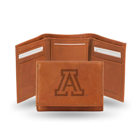 Arizona Wildcats  Tri-fold Wallet (pecan Cowhide)