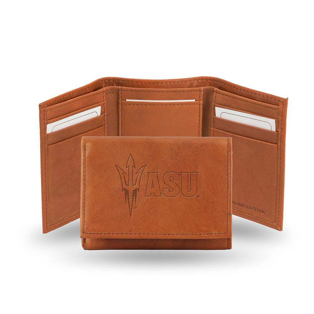 Arizona State Sun Devils Tri-fold Wallet (pecan Cowhide)