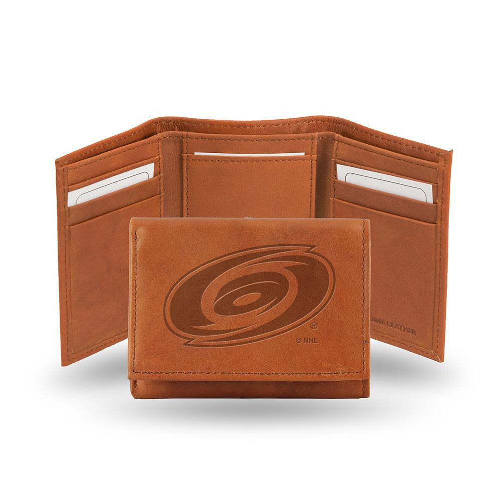 Carolina Hurricanes Tri-Fold Wallet (Pecan Cowhide)