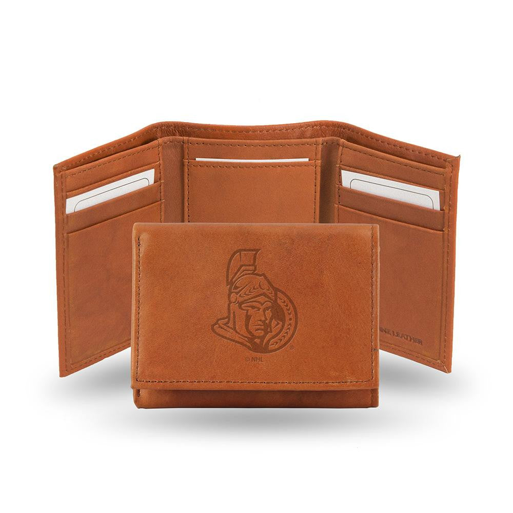 Ottawa Senators Tri-Fold Wallet (Pecan Cowhide)