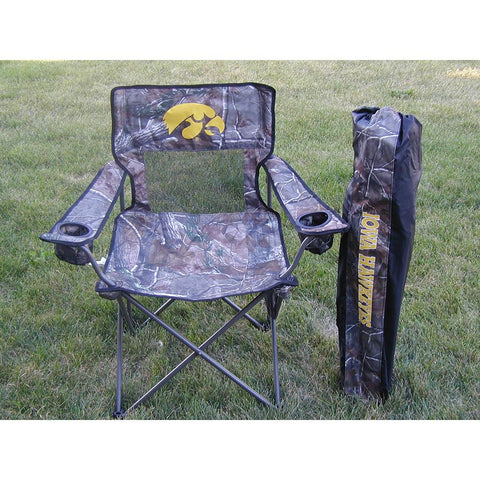 Iowa Hawkeyes Ncaa Ultimate "real Tree" Camo Adult Tailgate Chair