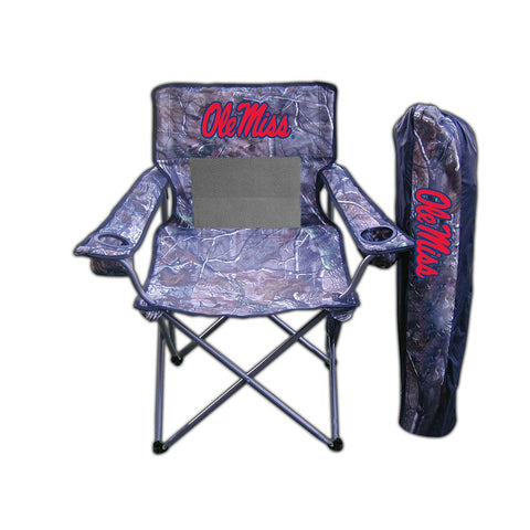 Mississippi Rebels Ncaa Ultimate "real Tree" Camo Adult Tailgate Chair